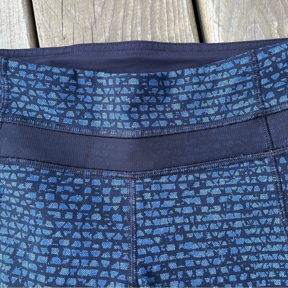 LULULEMON INSPIRE TIGHT II TEXTURE WAVE Blue Black Size 4 - Picture 11 of 11